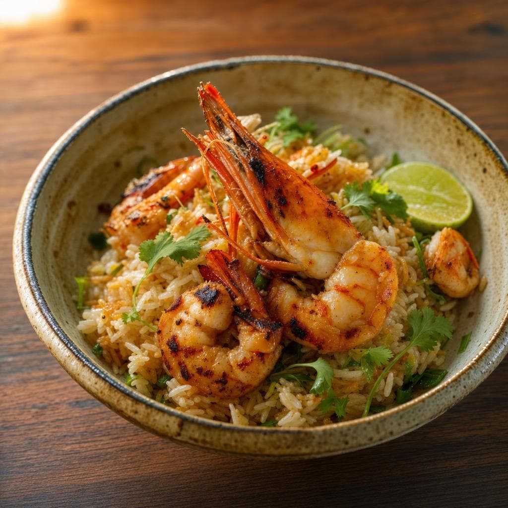 ข้าวกุ้งแม่น้ำย่าง